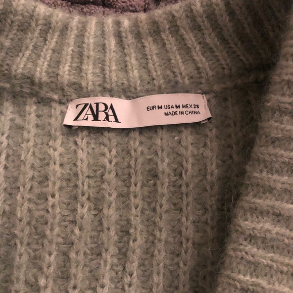 Green Oversized Zara Cardigan - Picture 2 of 3